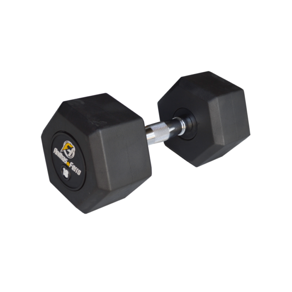 Dumbbell Injetado Sextavado Monobloco Pegada Cromada