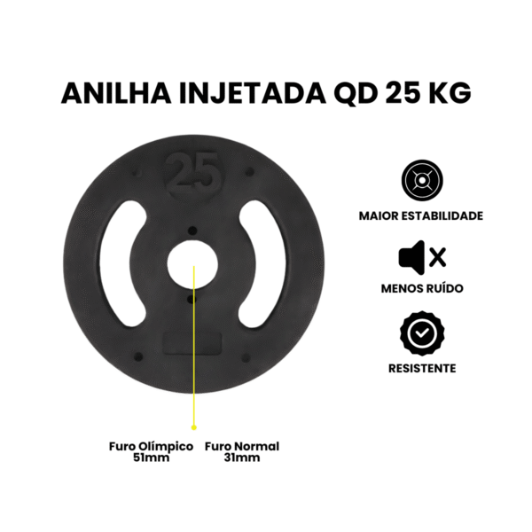 Second image of Anilha Injetada Quadrada